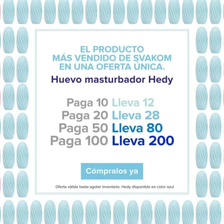 Alternative view of Huevo Masturbador Hedy Azul Svakom